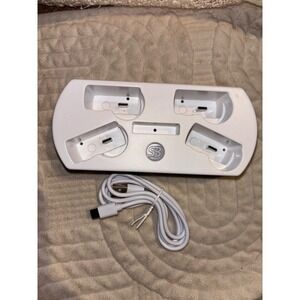White Multi Controller Charging Dock Station with USB Cable for PlayStation